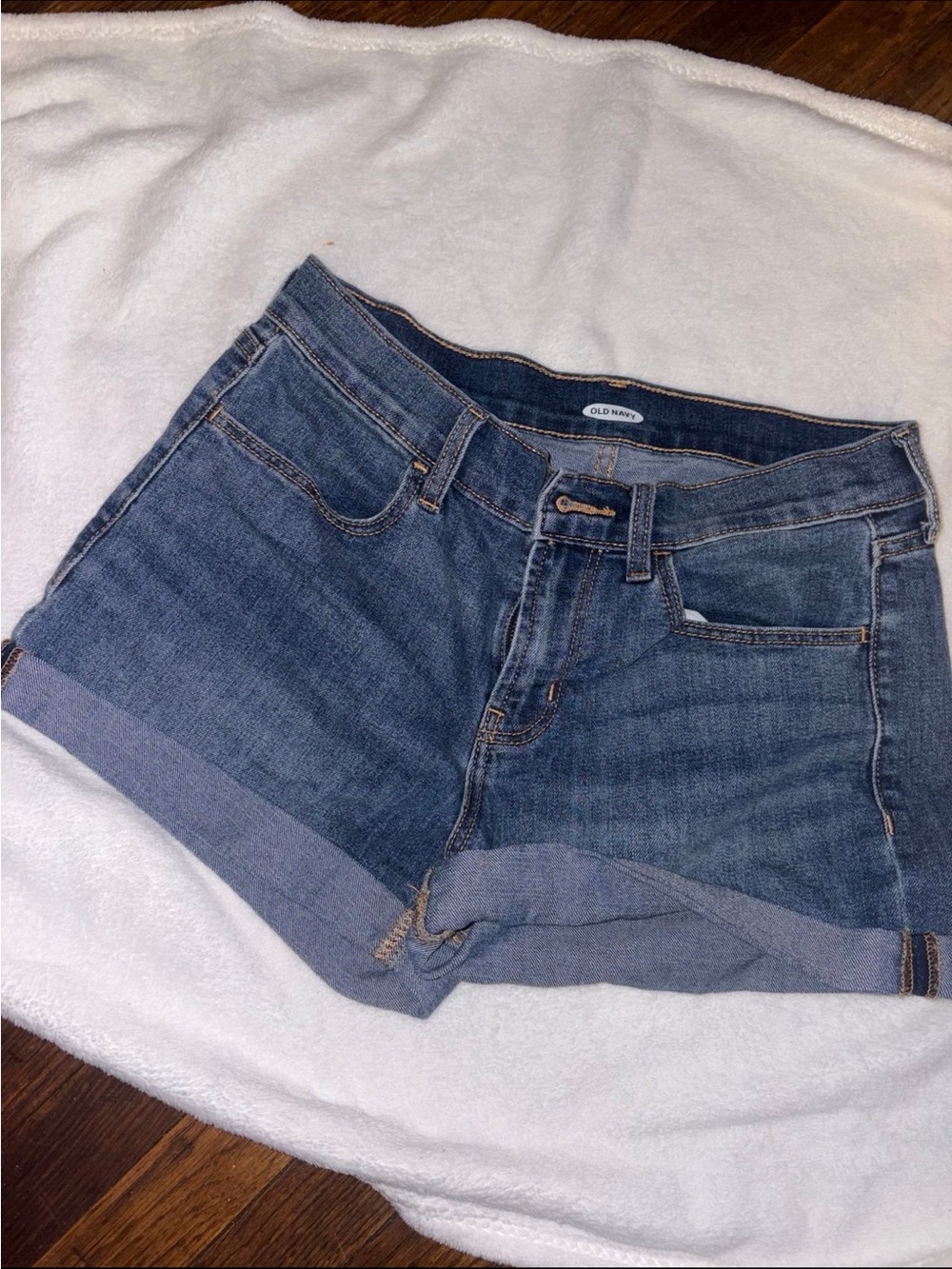 Old Navy Blue Denim Cuffed Women's Shorts